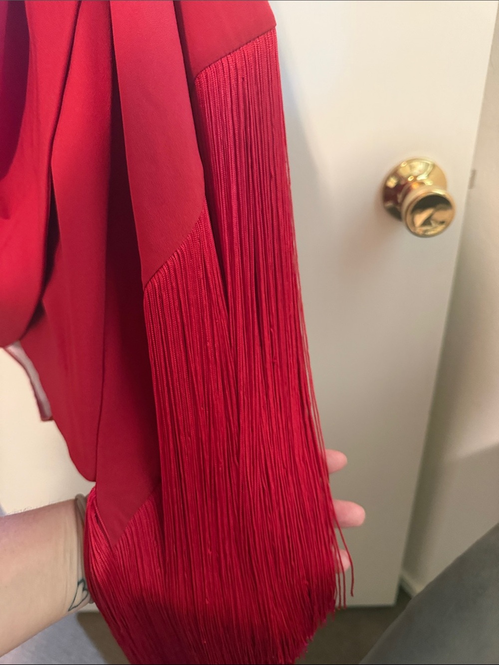 HUTCH Red One-Shoulder Draped Cocktail Dress - Picture 3 of 6
